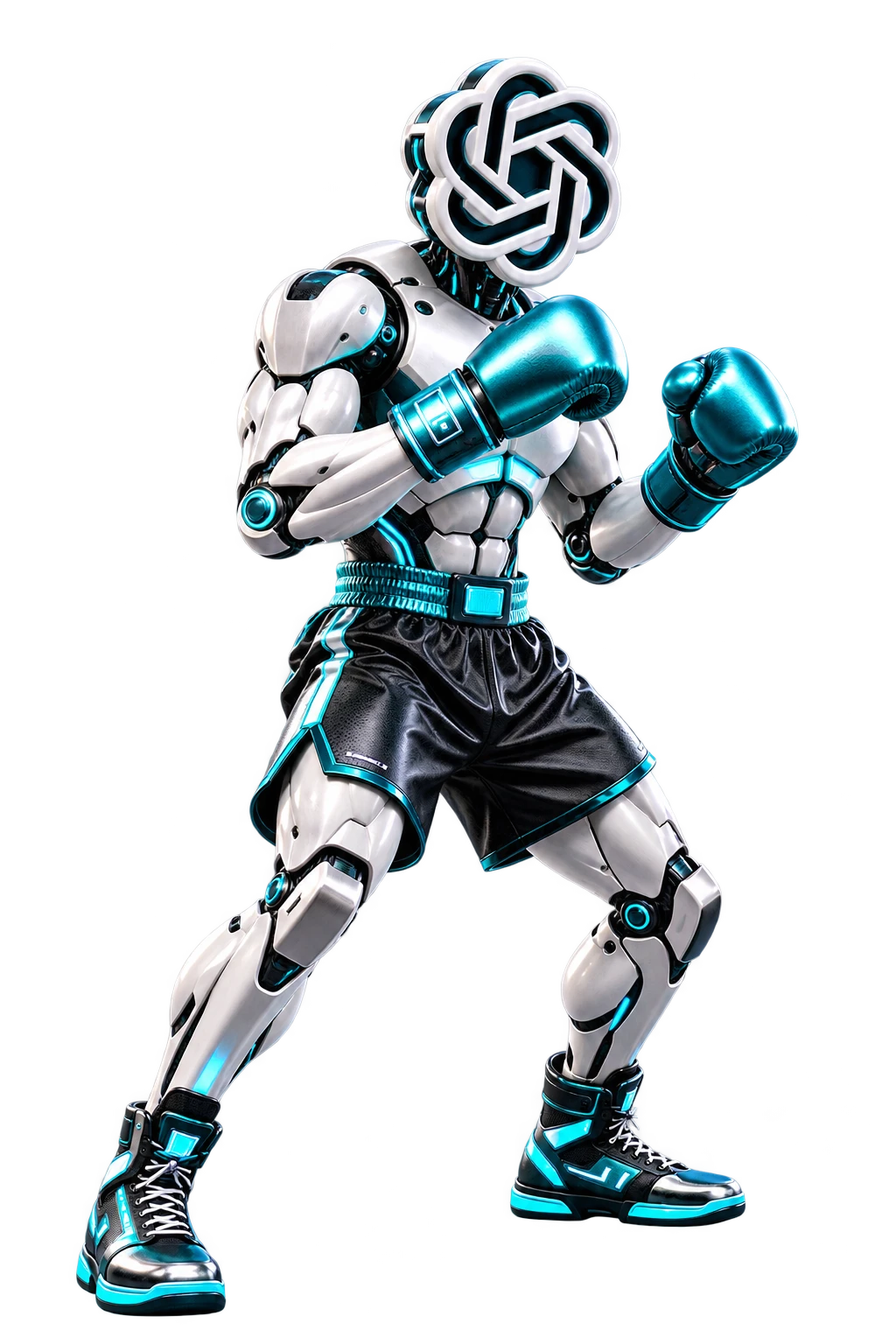 Boxing character inspired by OpenAI